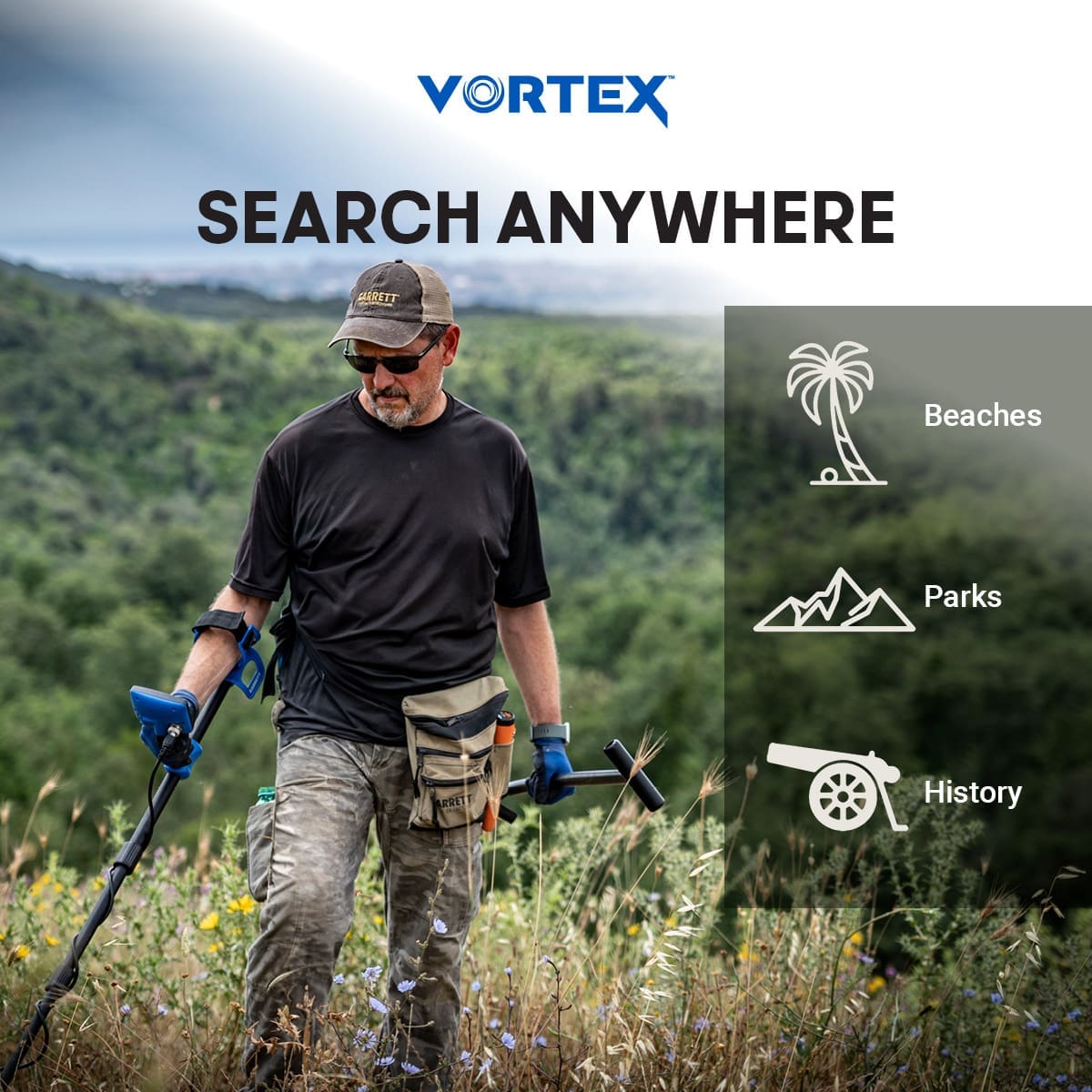 Garrett Vortex VX5 saha ekranı ve hedef okuma