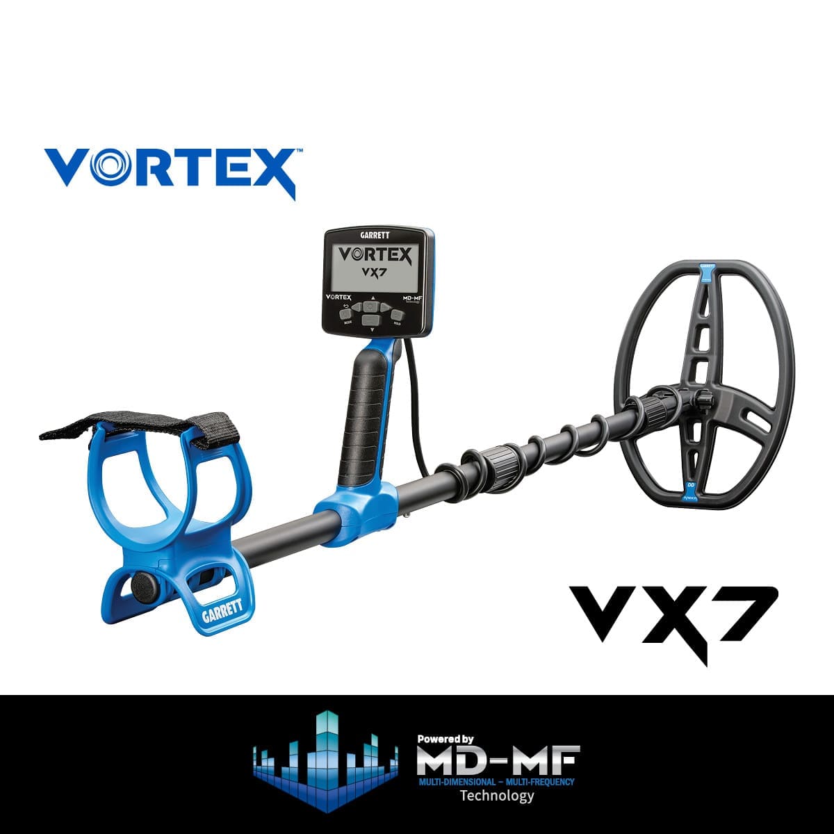 Garrett Vortex VX7 katlanabilir gövde ve arama bobini